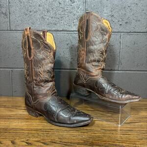 JB Dillon Women’s 10B Cowboy Boots Brown Leather Western Boots Made in Mexico